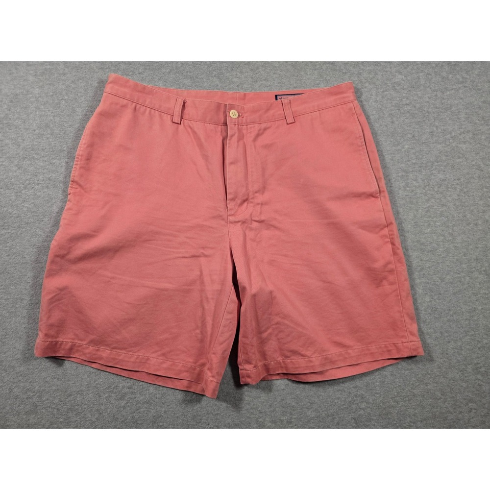 Vineyard Vines Club Short Mens 36 Pink Salmon Cotton Twill Chino Golf Shorts